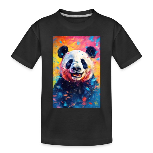 Paint Splatter Panda Bear - Toddler Premium Organic T-Shirt