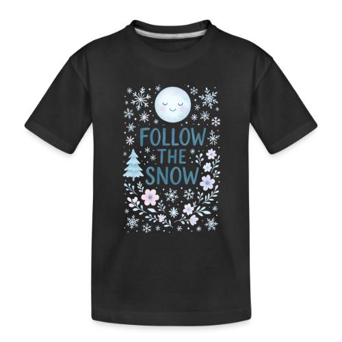 Follow the Snow – Cozy Winter Watercolor - Toddler Premium Organic T-Shirt