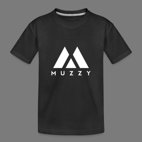 MUZZY Offical Logo White - Toddler Premium Organic T-Shirt