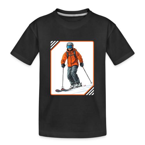 Skiing Thrill Ride - Toddler Premium Organic T-Shirt