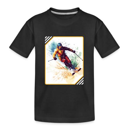 Winter Skiing Escape - Toddler Premium Organic T-Shirt