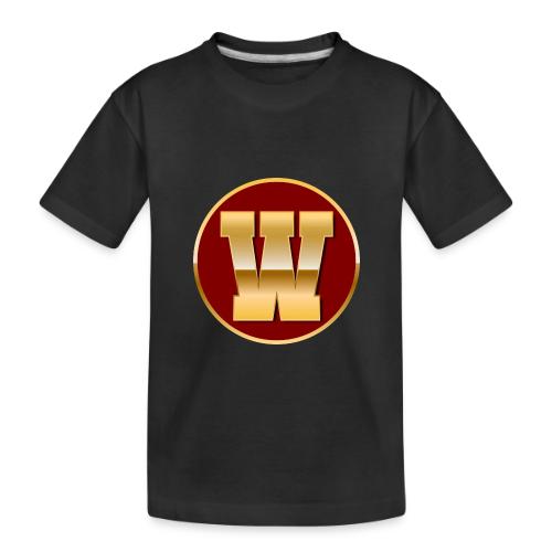 Letter W – Capital Varsity Alphabet Monogram - Toddler Premium Organic T-Shirt