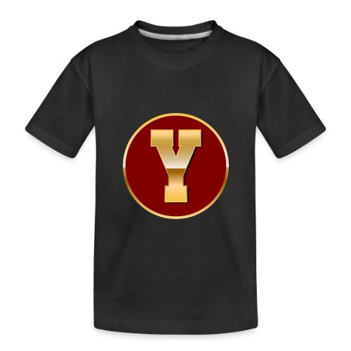 Letter Y – Capital Varsity Alphabet Monogram - Toddler Premium Organic T-Shirt