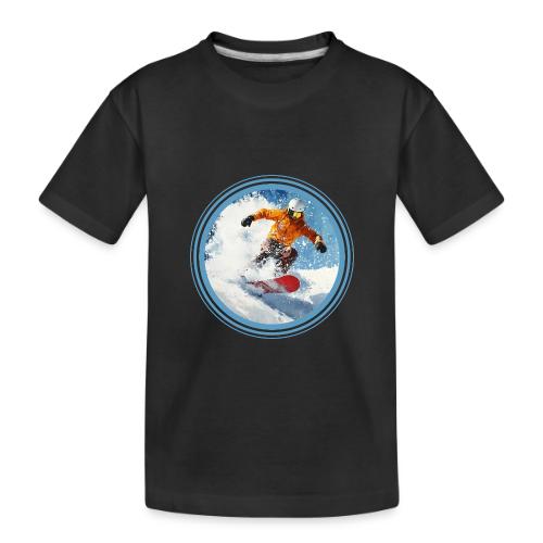 Snowboarding Edge - Toddler Premium Organic T-Shirt