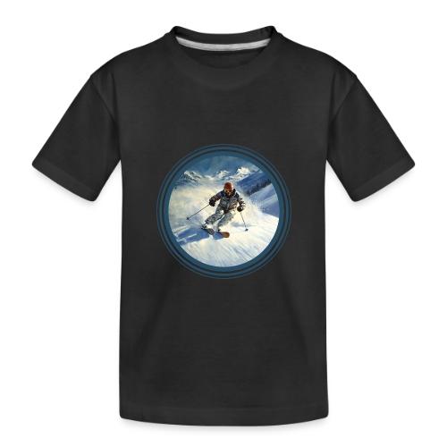 Skiing Power Moves - Toddler Premium Organic T-Shirt