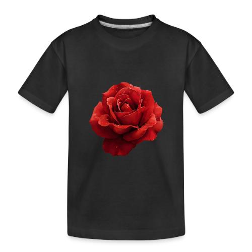 Rose: Crimson Dew Bloom - Toddler Premium Organic T-Shirt