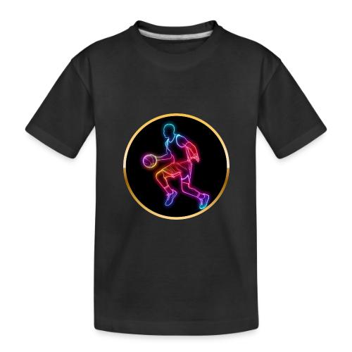 Basketball: Neon Dribble Pulse - Toddler Premium Organic T-Shirt