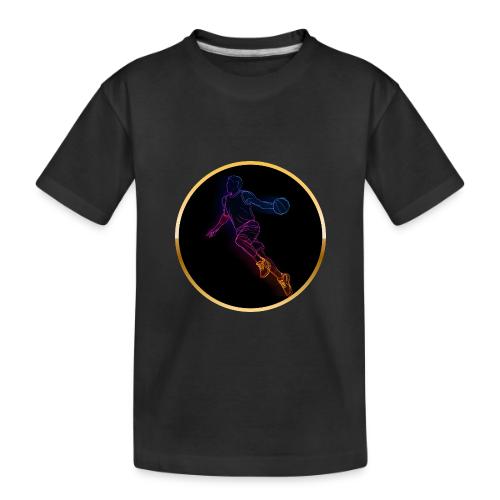 Basketball: Neon Jump Shot - Toddler Premium Organic T-Shirt