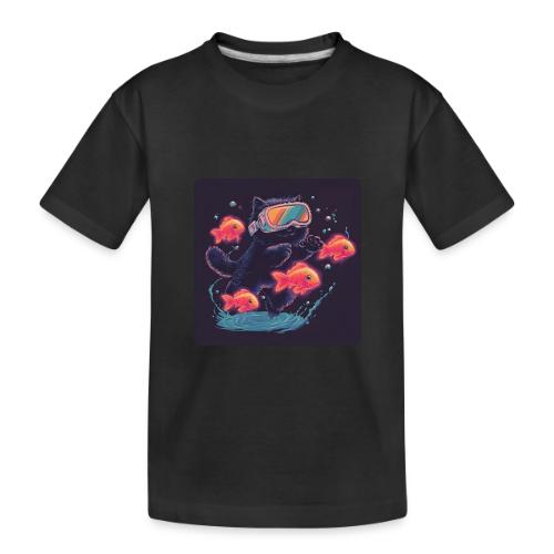 Cyber Cat Splash - Toddler Premium Organic T-Shirt