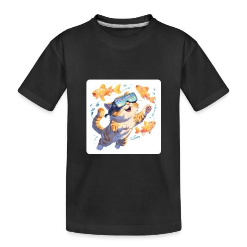 Cat: Neon Paws Adventure - Toddler Premium Organic T-Shirt