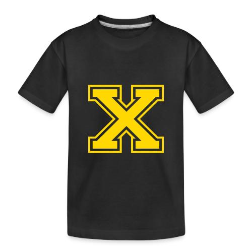 Letter X – Capital Athletic Alphabet Monogram - Toddler Premium Organic T-Shirt