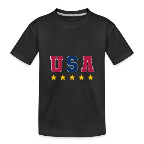 USA Varsity Stars - Toddler Premium Organic T-Shirt