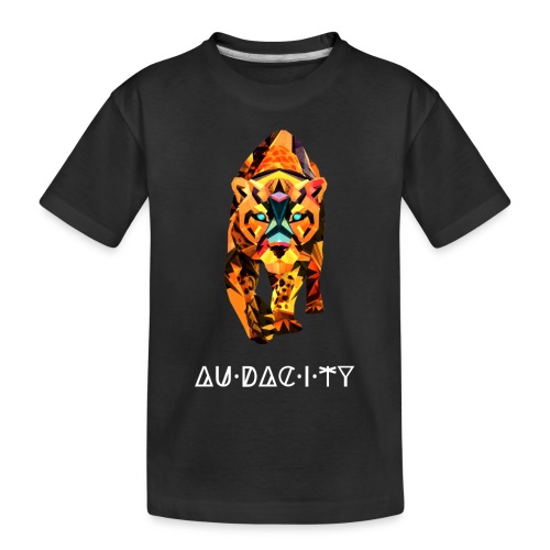 Audacity T shirt Design white letter - Toddler Premium Organic T-Shirt