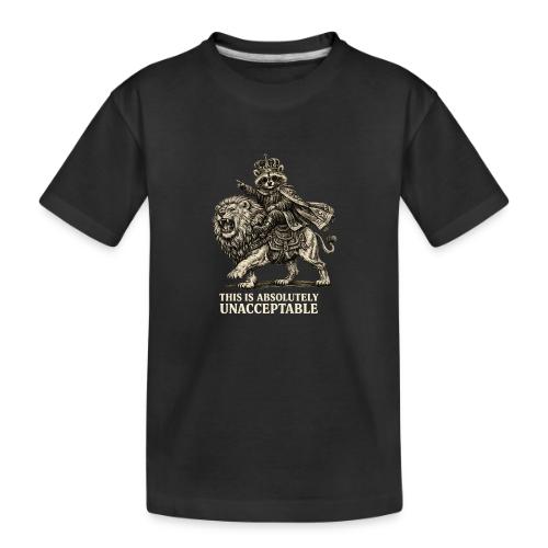 Funny Raccoon King Riding Lion Vintage Meme Art - Toddler Premium Organic T-Shirt
