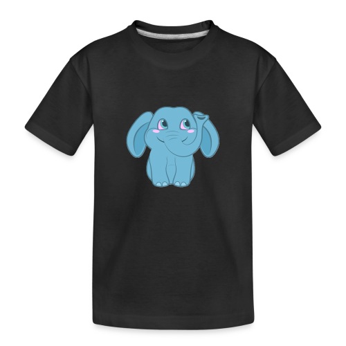 Baby Elephant Happy and Smiling - Toddler Premium Organic T-Shirt