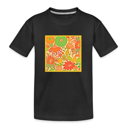 Vibrant Blossom Elegance Pattern - Toddler Premium Organic T-Shirt