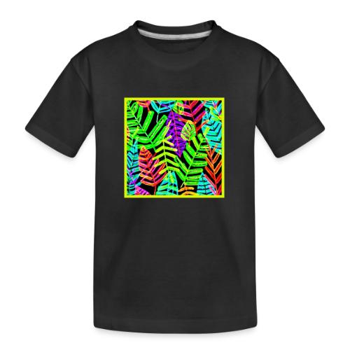 Glowing Leaf Pattern Design - Toddler Premium Organic T-Shirt