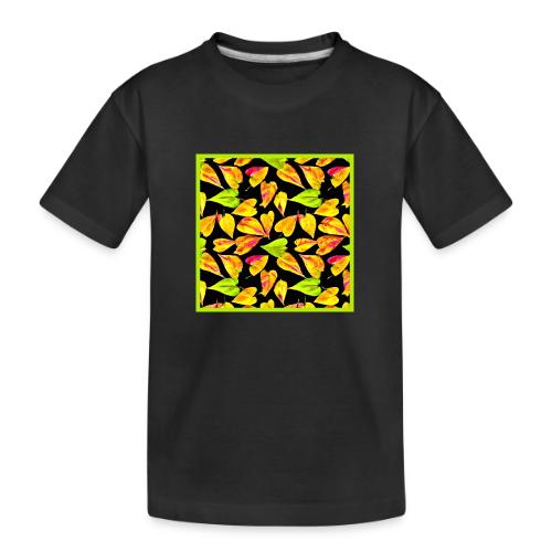 Neon Leaf Art Elegance - Toddler Premium Organic T-Shirt
