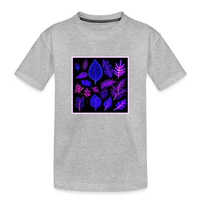 Neon Leaves in Pink and Purple Hues