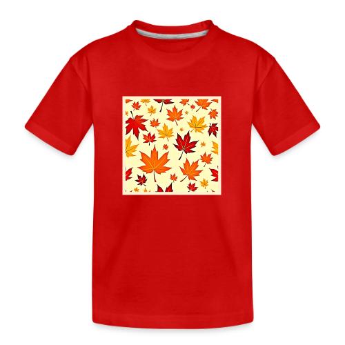 Seamless Fall Foliage Design - Toddler Premium Organic T-Shirt