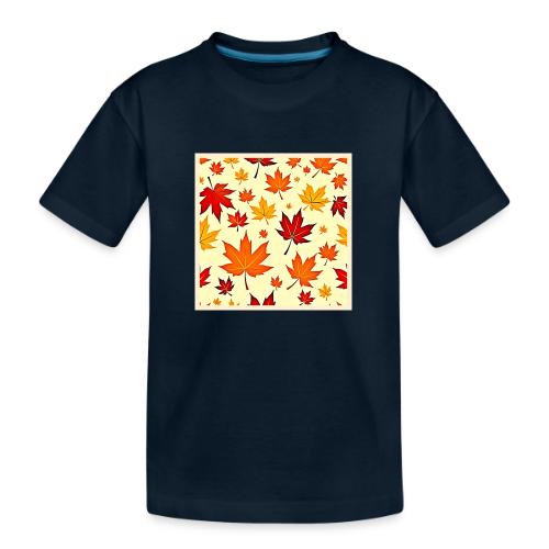 Seamless Fall Foliage Design - Toddler Premium Organic T-Shirt