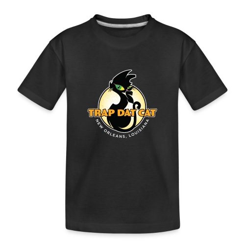 Trap Dat Cat Offical Logo - FOR DARK BACKGROUNDS - Toddler Premium Organic T-Shirt