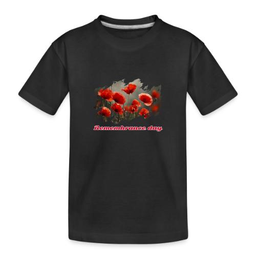 Remembrance Day with poppies - Toddler Premium Organic T-Shirt