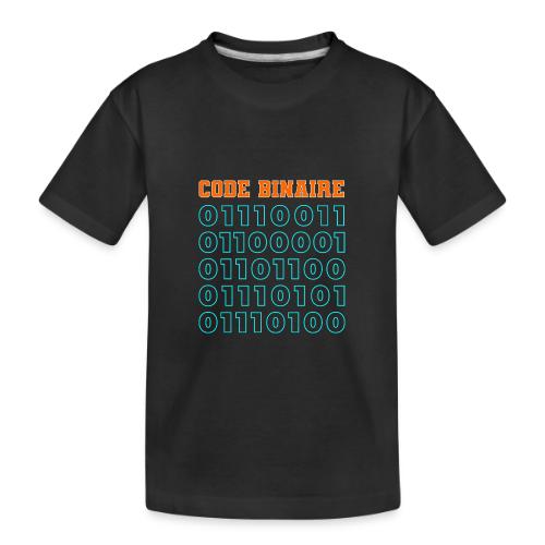 Hi in binary code - Toddler Premium Organic T-Shirt