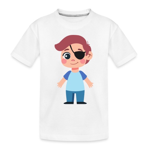 Boy with eye patch - Toddler Premium Organic T-Shirt