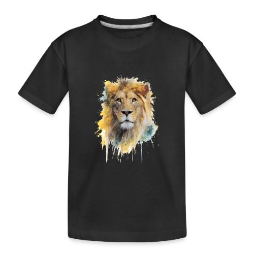 Watercolor Lion Portrait - Toddler Premium Organic T-Shirt