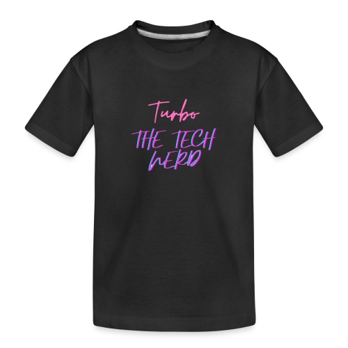 Turbo the Tech Nerd Signature Logo - Toddler Premium Organic T-Shirt
