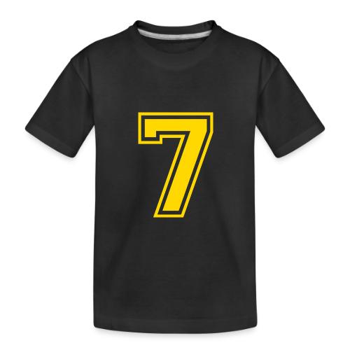 Number 7 in a classic athletic collegiate font - Toddler Premium Organic T-Shirt