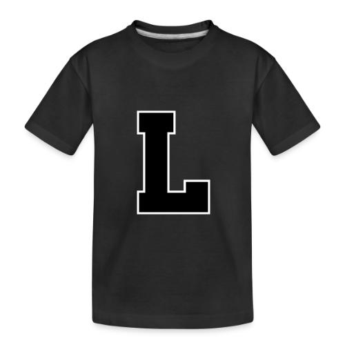 Varsity Letter L Athletic Monogram - Toddler Premium Organic T-Shirt