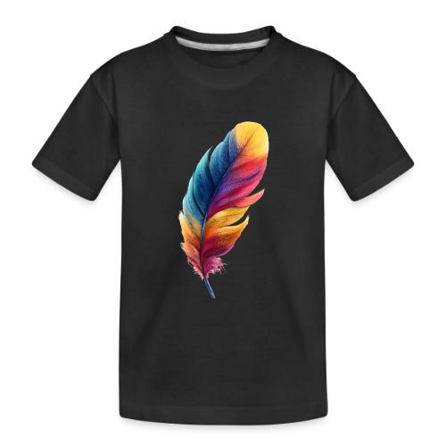 Rainbow Flight Feather - Toddler Premium Organic T-Shirt