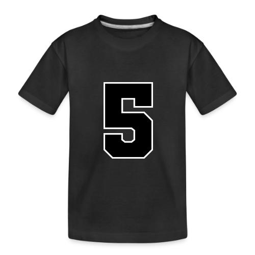 Varsity Number 5 Athletic Design - Toddler Premium Organic T-Shirt