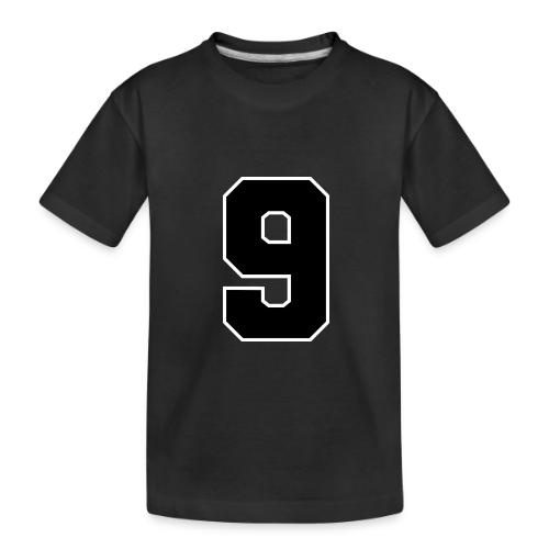 Varsity Number 9 Athletic Font - Toddler Premium Organic T-Shirt