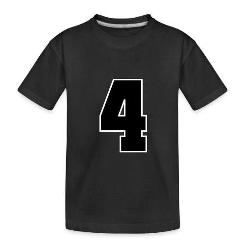 Varsity Number 4 College Style - Toddler Premium Organic T-Shirt