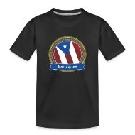 Borinquen Happy Holi Color Framed Borinquen Flag - Toddler Premium Organic T-Shirt