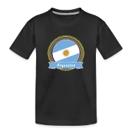 Argentina Happy Holi Color Framed Argentina Flag B - Toddler Premium Organic T-Shirt
