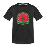 Morocco Happy Holi Color Framed Morocco Flag Banne - Toddler Premium Organic T-Shirt