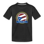 Puerto Rico Happy Holi Color Framed Puerto Rico - Toddler Premium Organic T-Shirt