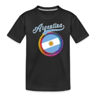 Argentina Sports Holi Color Framed Argentina Flag - Toddler Premium Organic T-Shirt
