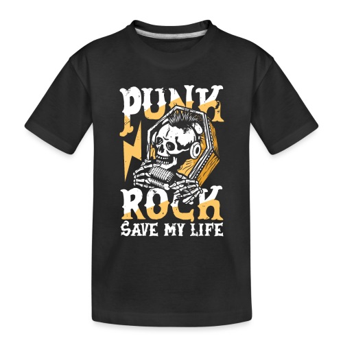 Punk rock saved my life | crazy mohawk skull - Toddler Premium Organic T-Shirt