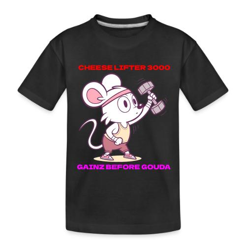Cheese Lifter 3000 | Funny Gym Rat Mouse tshirt - Toddler Premium Organic T-Shirt