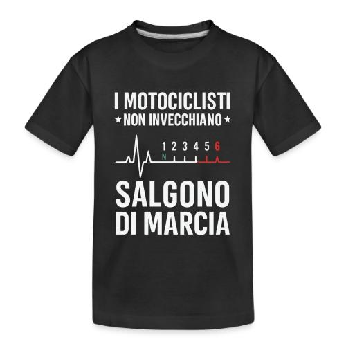 Motorcyclists Never Age Heartbeat Design - Toddler Premium Organic T-Shirt