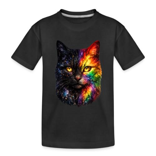 Cosmic Galaxy Rainbow Cat - Toddler Premium Organic T-Shirt