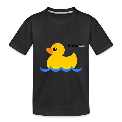 Hubs Duck - Wordmark and Water - Toddler Premium Organic T-Shirt