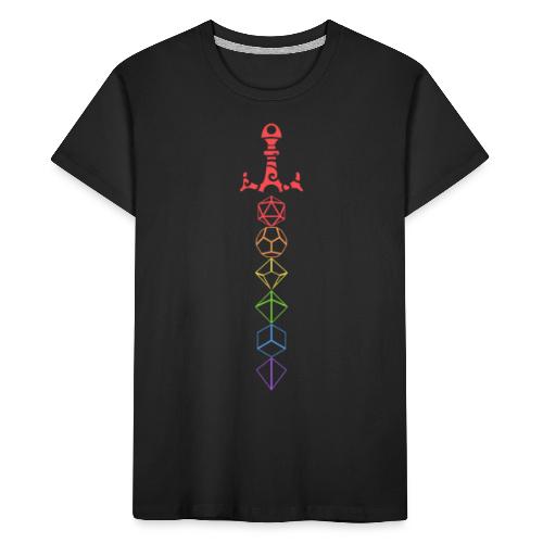 Rainbow Polyherdal Dice Sword Version 1 - Toddler Premium Organic T-Shirt