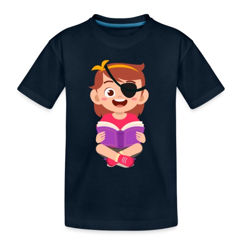 Little girl with eye patch - Toddler Premium Organic T-Shirt