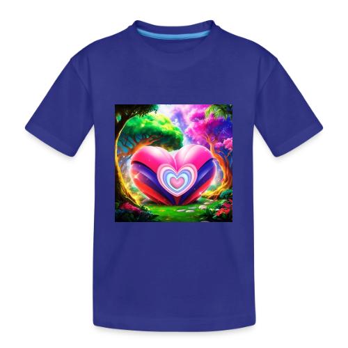 Double heart, fantasy, landscapes enjoy the magic - Toddler Premium Organic T-Shirt